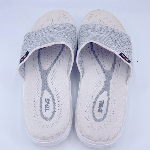 Teva Terra-float 2 Knit Slide Bright White Color Sandals Size 7 USA - Picture 11 of 11